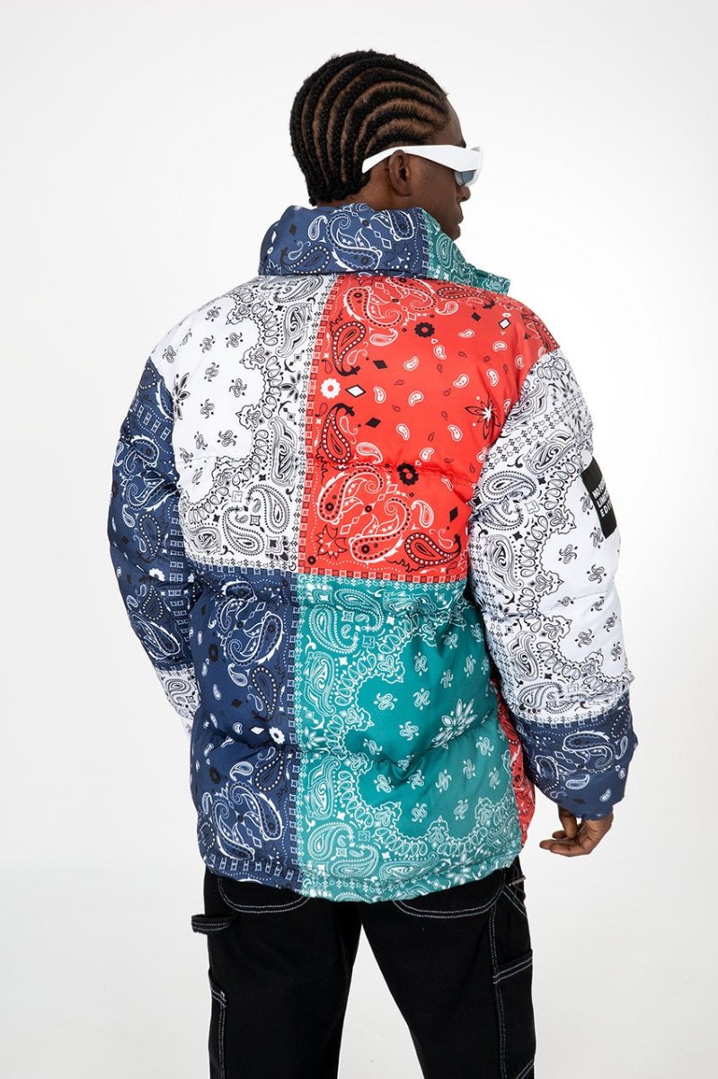 Paisley Block Herren Puffer Jacket NF0502KS - StreetwearSociety - Inspired by the Streets, Driven by Culture