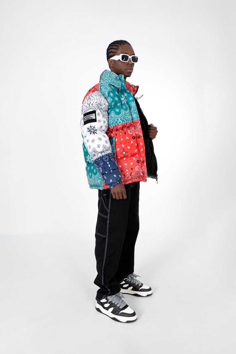 Paisley Block Herren Puffer Jacket NF0502KS - StreetwearSociety - Inspired by the Streets, Driven by Culture