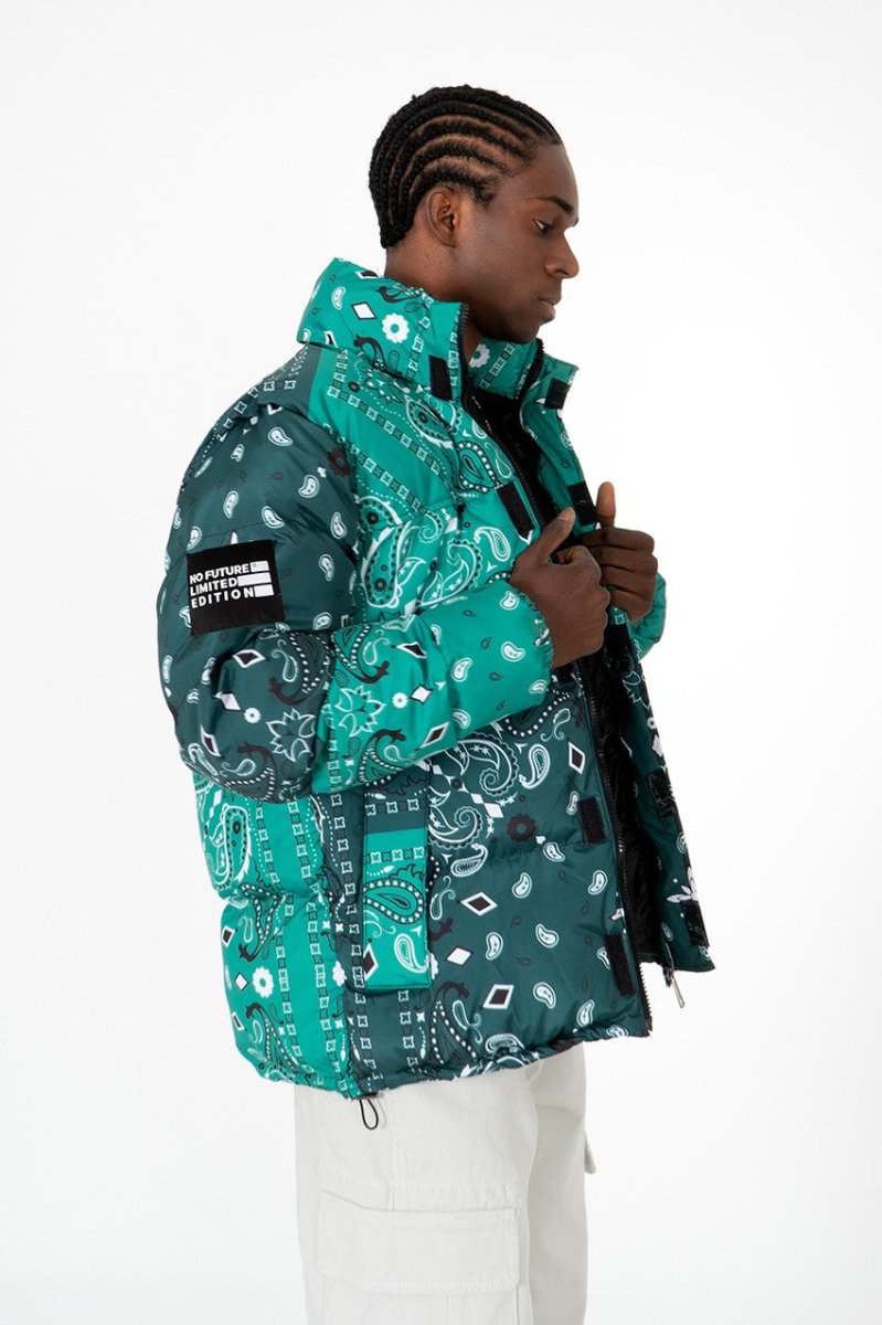 Urban Paisley Herren Puffer Jacket NF0503YS - StreetwearSociety - Inspired by the Streets, Driven by Culture